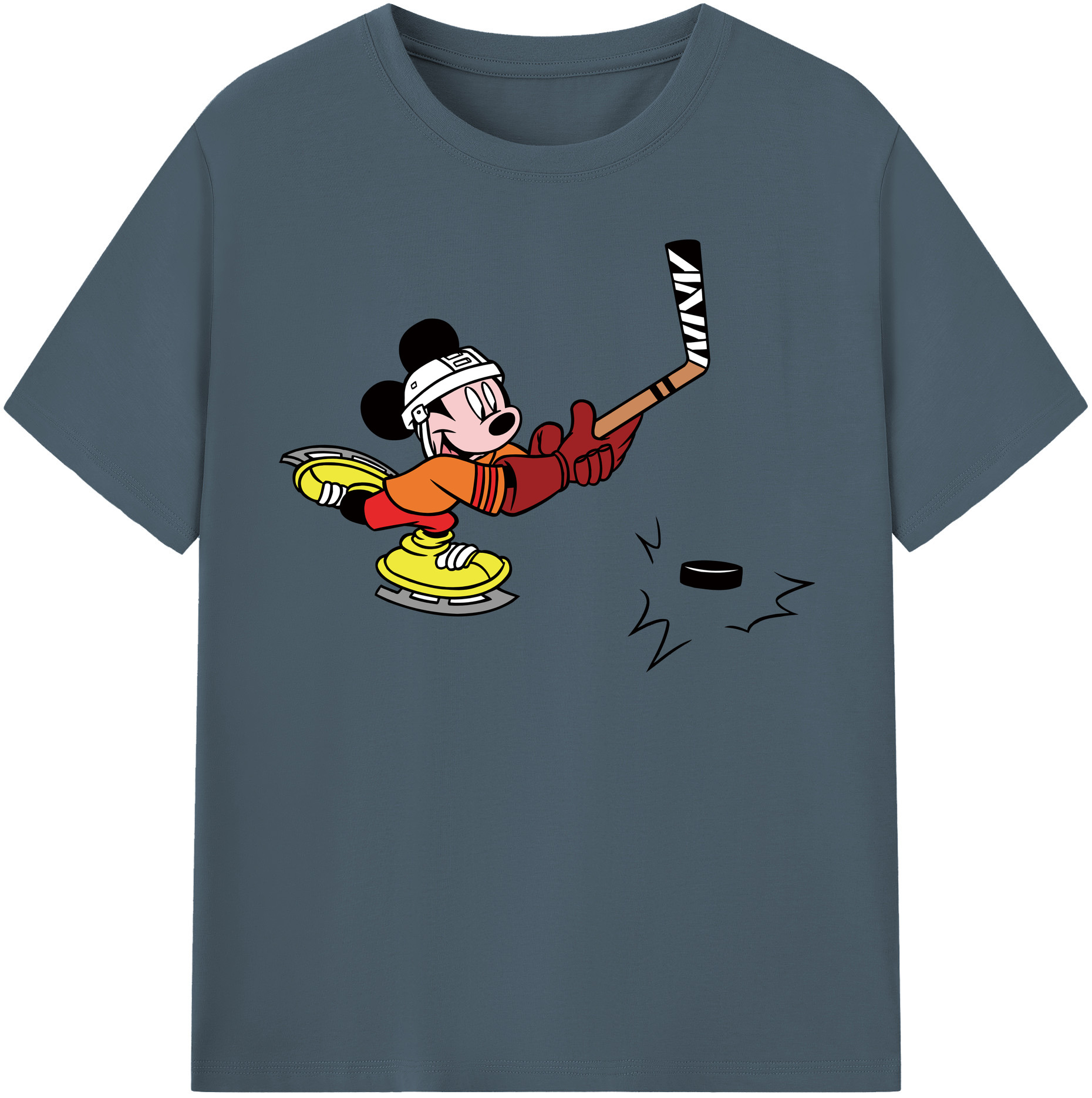 （画像用） ミッキーマウス Mickey Mouse 綿100％半袖Tシャツ（フロントプリント）